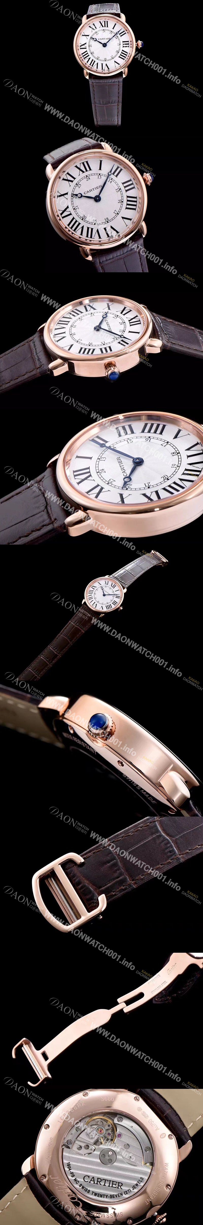 레플리카 [까르띠에] 남성용 솔로 드 까르띠에 W6801004 화이트 다이얼 오토매틱 무브먼트 CAR0122