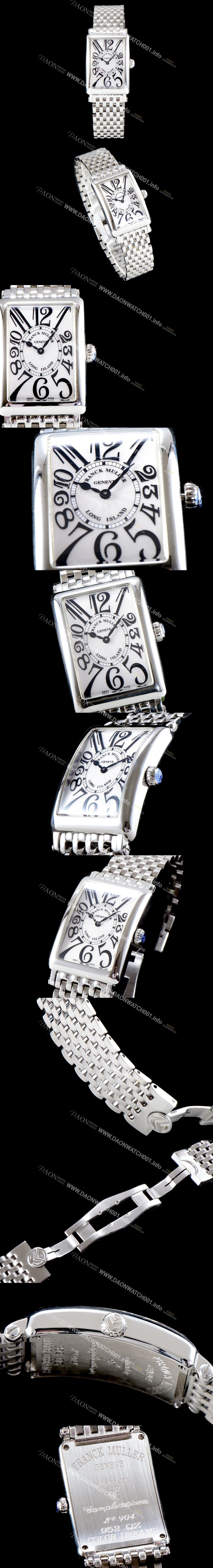 레플리카 [프랭크뮬러] 여성용 롱아일렌드 952 QZ 컬력션 화이트 썬더스트 다이얼 스위스 쿼츠 무브먼트 FRA0421