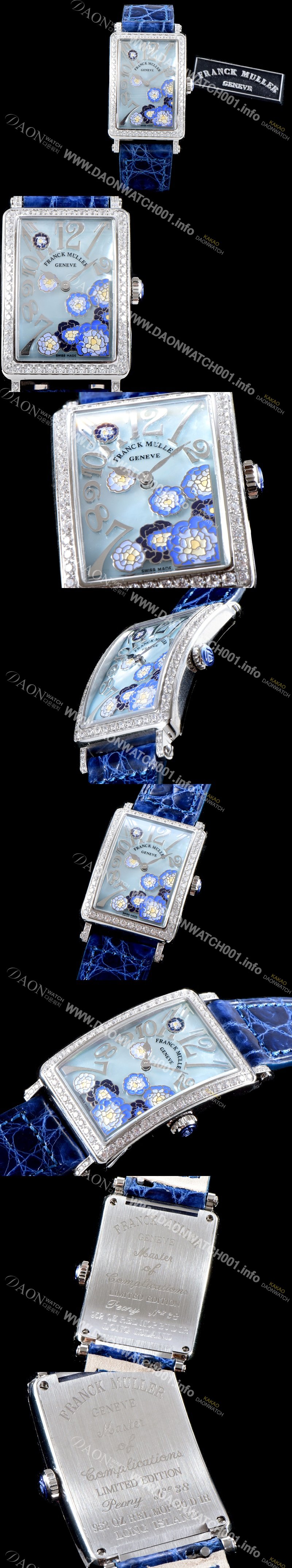 레플리카 [프랭크뮬러] 여성용 롱아일렌드 952 QZ ORC D 1R 컬력션 최상급 퀄리티의 쥬얼셋팅 케이스 마더 오브 펄 다이얼 스위스 쿼츠 무브먼트 FRA0413