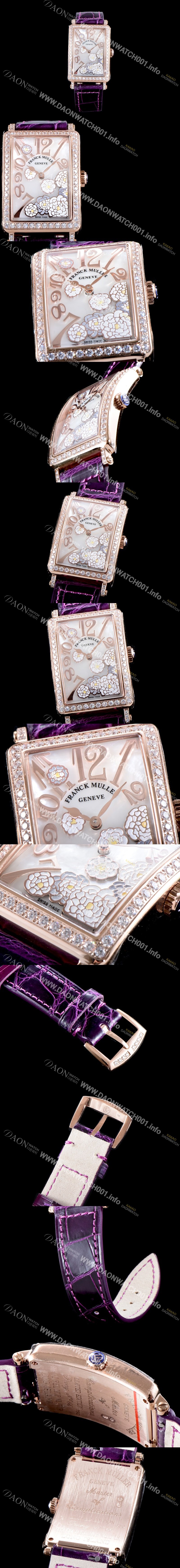 레플리카 [프랭크뮬러] 여성용 롱아일렌드 952 QZ ORC D 1R 컬력션 최상급 퀄리티의 쥬얼셋팅 케이스 마더 오브 펄 다이얼 스위스 쿼츠 무브먼 FRA0415