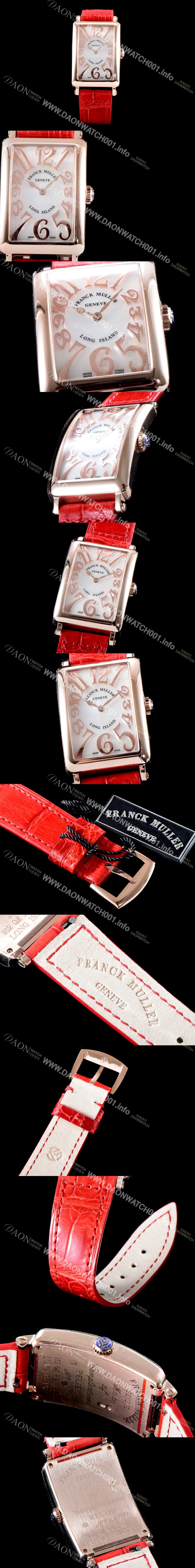 레플리카 [프랭크뮬러] 여성용 롱아일렌드 952 QZ REL 컬력션 18K 로즈골드 케이스 마더 오브 펄 다이얼 스위스 쿼츠 무브먼트 FRA0414