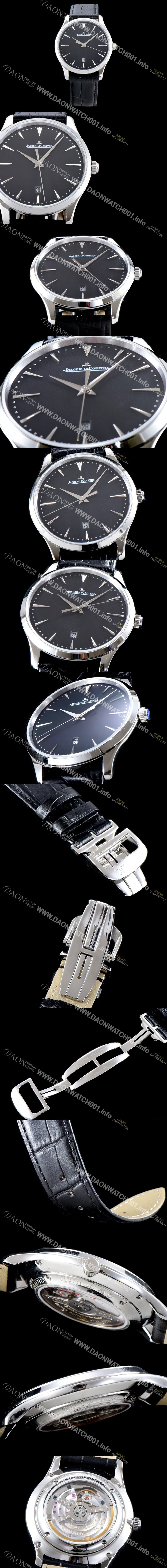 레플리카 [예거르꿀뜨르] 남성용 마스터 울트라 씬 데이트 블랙 다이얼 오토매틱 무브먼트 JAG0402