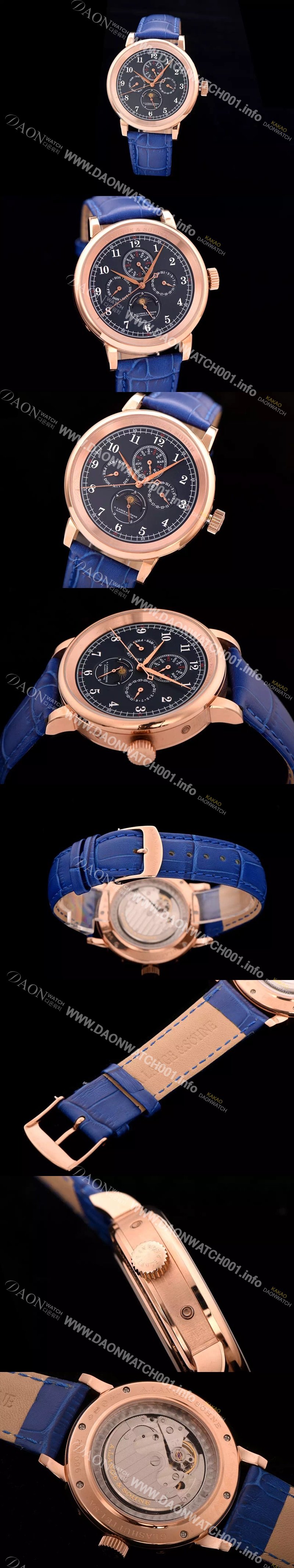 레플리카 [아랑게운트죄네] 남성용 1815 시리즈 워치 18k 로즈골드 문페이즈 블랙 다이얼 오토매틱 무브먼트 ALS4204