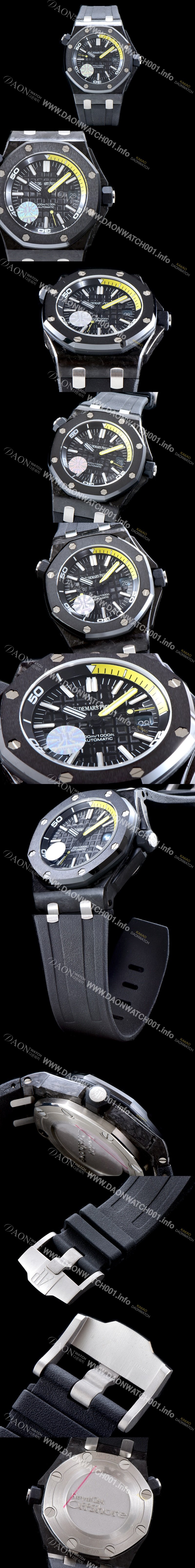 레플리카 [오데마피게] 남성용 15706AU.OO.A002CA.01 로얄 오크 오프쇼어 카본 다이버(한정판) 블랙다이얼 AUD0421