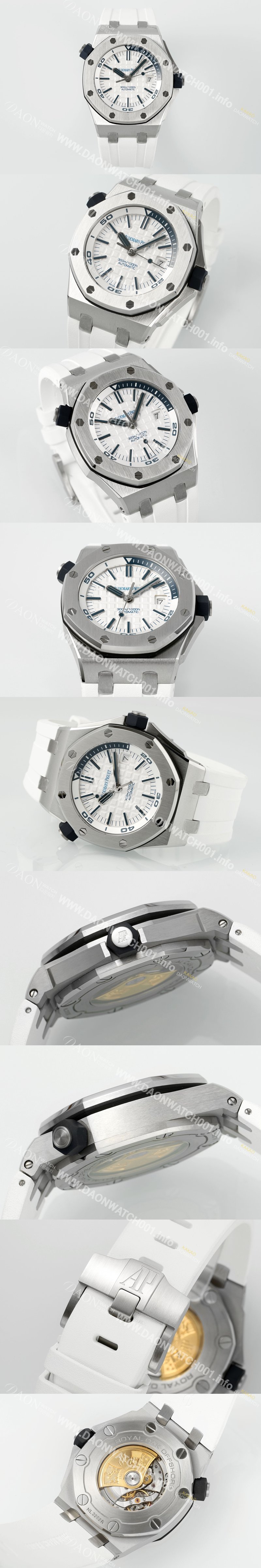 레플리카 [오데마피게] 남성용 로얄오크 오프쇼어 15710ST.OO.A010CA.01 신형 다이버!! 42mm 오토매틱 Cal.3120무브먼트 화이트 다이얼 aud6574