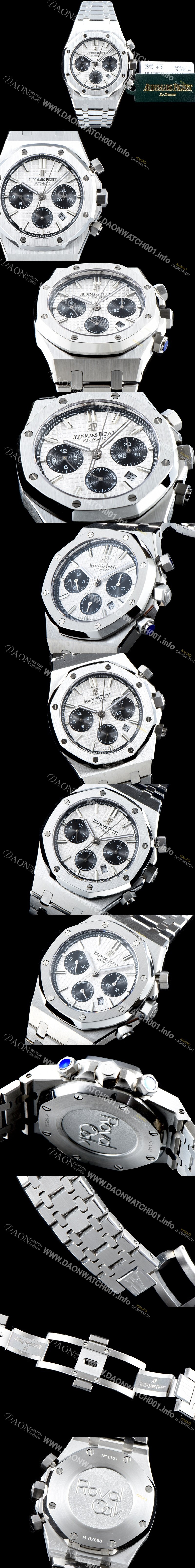레플리카 [오데마피게] 남성용 신상 업데이트! 로얄오크 오프쇼어 26327TI.OO.D004CA.01 크로노그래프 화이트 와플 다이얼 브레이슬릿 오토매틱 무브먼트 AUD0204