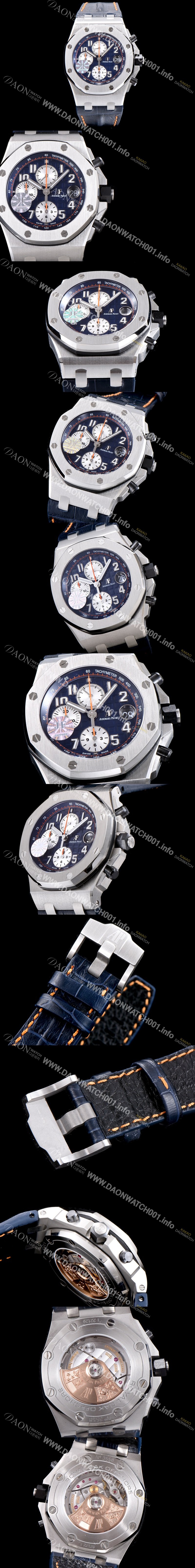 레플리카 [오데마피게] 남성용 NEW MOVT UP!! 로얄오크 오프쇼어 26470ST.OO.A027CA.01 블루 테마 에디션 크로노그래프 블루 와플 다이얼 오토매틱 무브먼트 AUD0201