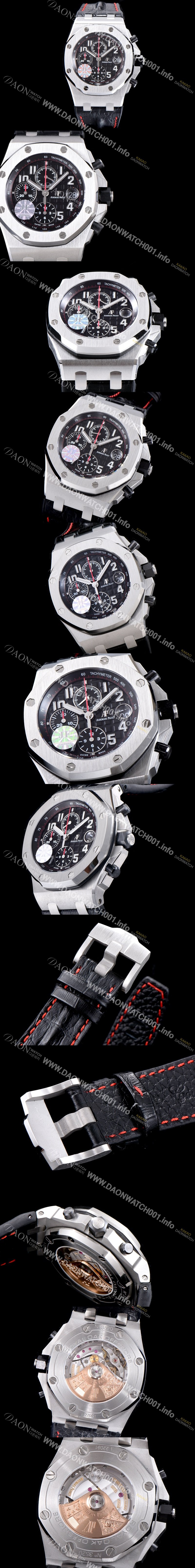 레플리카 [오데마피게] 남성용 VIP 모델!! 로얄오크 오프쇼어 26470ST.OO.A101CR.01 크로노그래프 블랙 와플 다이얼 오토매틱 무브먼트 AUD0200