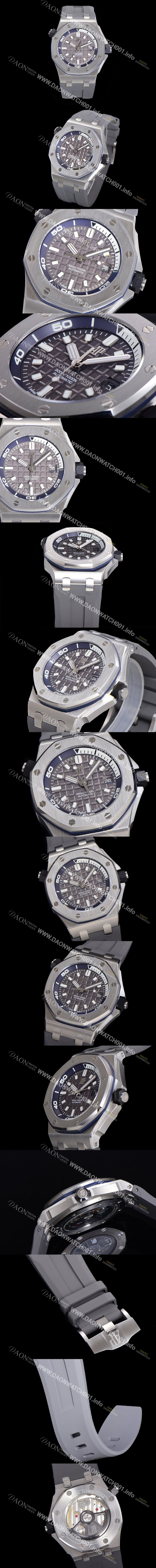 레플리카 [오데마피게] 남성용 로얄오크 오프쇼어 다이버 오토매틱 Cal.4308타입  42mm 우레탄줄 그레이다이얼 aud9591