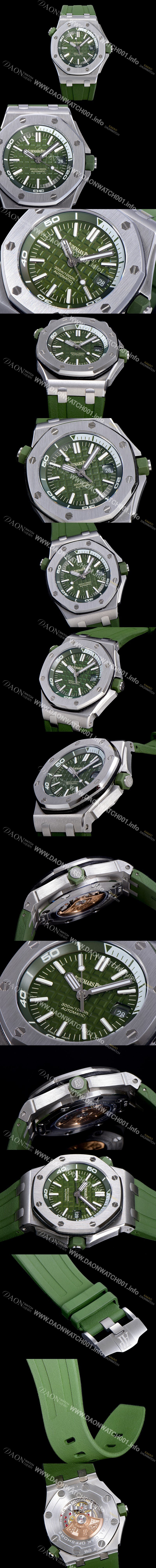 레플리카 [오데마피게] 남성용 옐로 세라믹 다이버!!로얄오크 오프쇼어15710ST.OO.A038CA.01 옐로 와플 다이얼 오토매틱 무브먼트 AUD12270