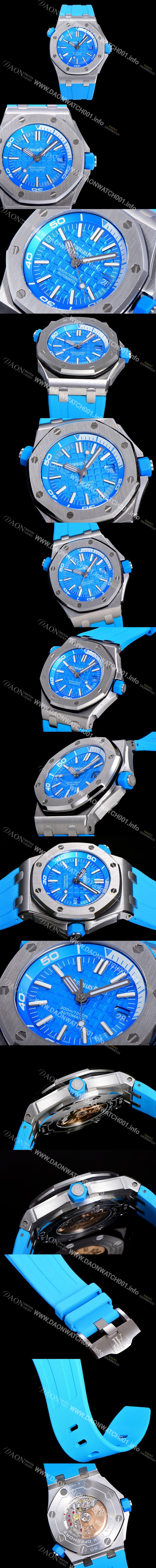 레플리카 [오데마피게] 남성용 옐로 세라믹 다이버!!로얄오크 오프쇼어15710ST.OO.A038CA.01 옐로 와플 다이얼 오토매틱 무브먼트 AUD12273