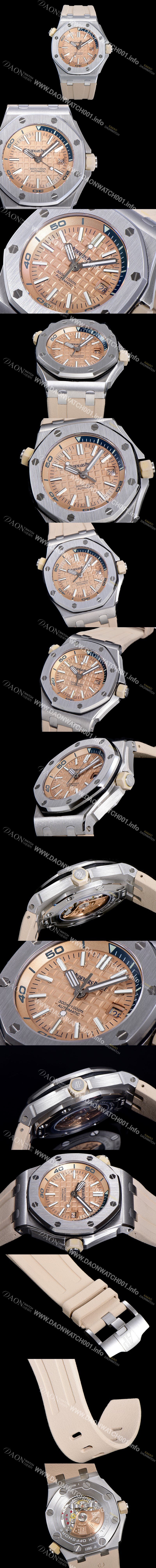 레플리카 [오데마피게] 남성용 옐로 세라믹 다이버!!로얄오크 오프쇼어15710ST.OO.A038CA.01 옐로 와플 다이얼 오토매틱 무브먼트 AUD12308