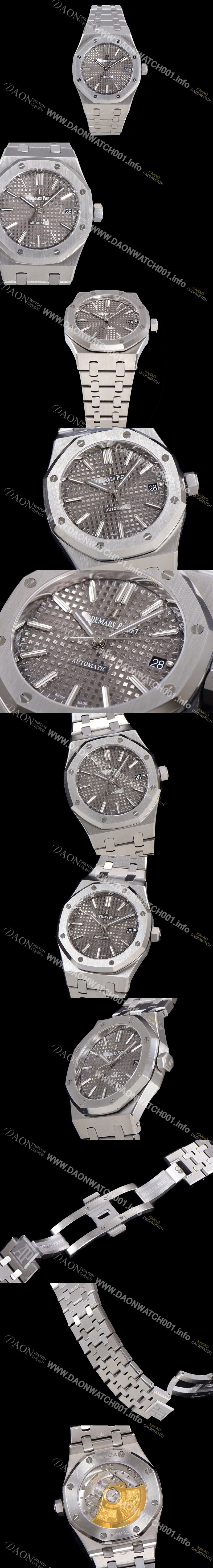 레플리카 [오데마피게] 남성용 하이엔드 37mm로얄오크 15450ST 그레이 와플 다이얼 Cal.3120오토매틱 무브먼트 AUD6514