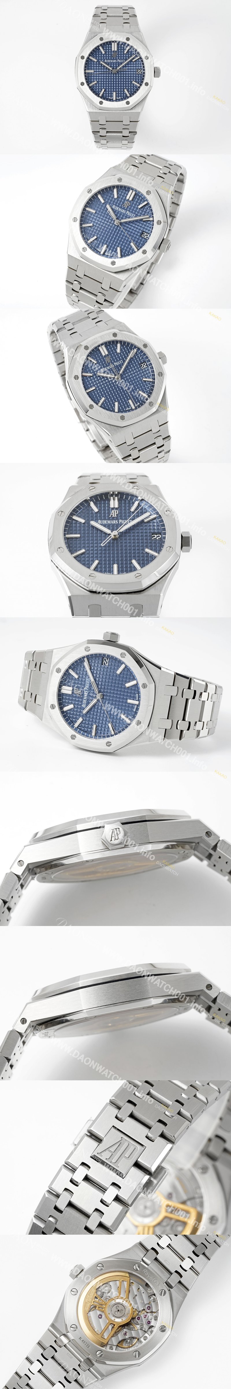 레플리카 [오데마피게] 남성용 로얄오크 15500ST.OO.1220ST.01 41mm 오토매틱 Cal.4302 무브먼트 블루 다이얼 aud6538