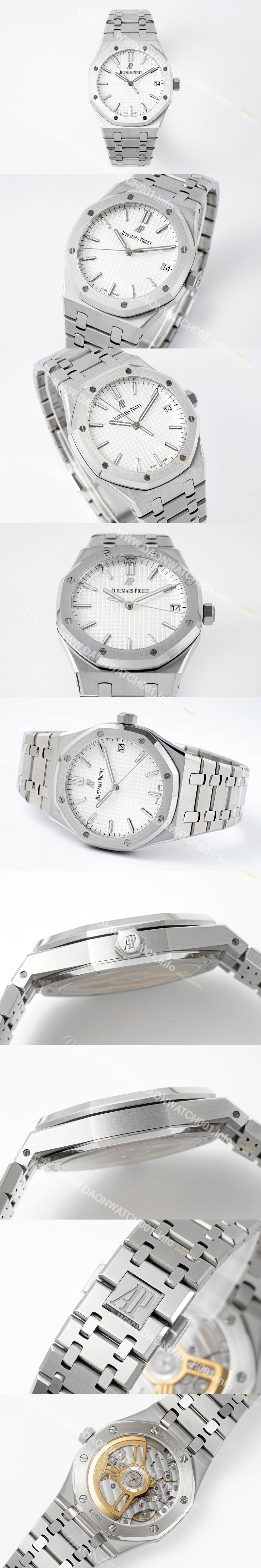 레플리카 [오데마피게] 남성용 로얄오크 15500ST.OO.1220ST.04 41mm 오토매틱 Cal.4302 무브먼트 실버 다이얼 aud6540