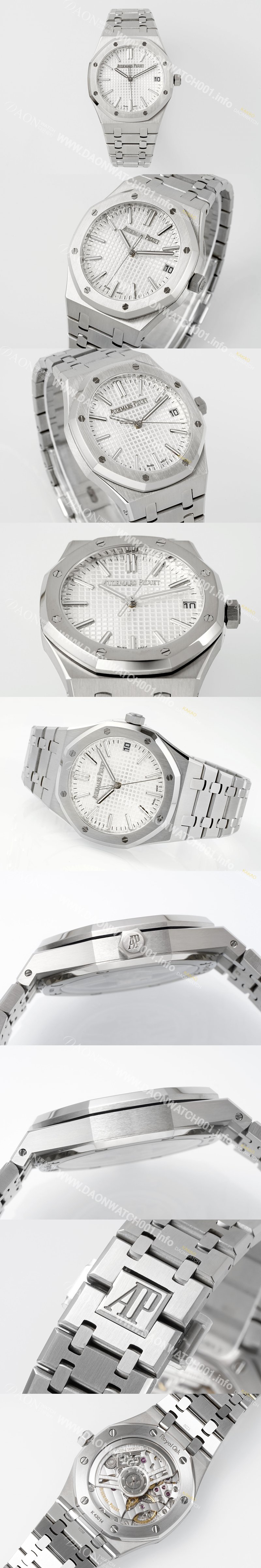 레플리카 [오데마피게] 남성용 로얄오크 셀프와인딩 15510ST.OO.1320ST.08 41mm 오토매틱 Cal.4302 무브먼트 실버 와플 다이얼 aud6542