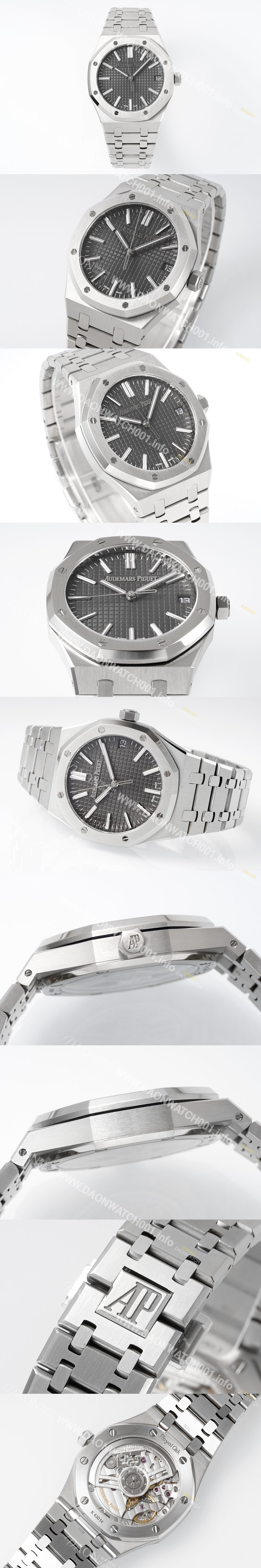 레플리카 [오데마피게] 남성용 로얄오크 셀프와인딩 15510ST.OO.1320ST.10 41mm 오토매틱 Cal.4302 무브먼트 그레이 와플 다이얼 aud6543