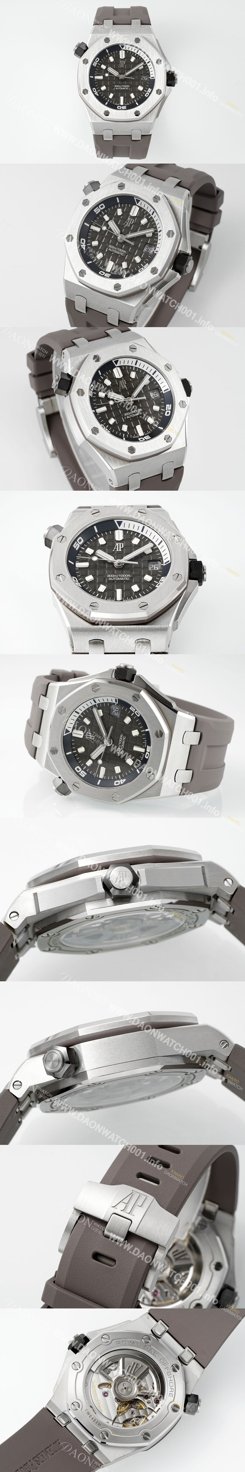 레플리카 [오데마피게] 남성용 하이엔드 로얄오크 오프쇼어 다이버 15720ST.OO.A009CA.01 오토매틱 Cal.4308타입 42mm 그레이 다이얼 aud6577