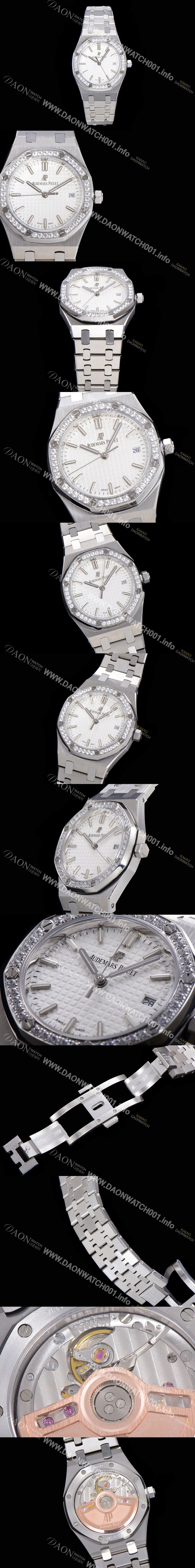 레플리카 [오데마피게] 여성용 로얄오크 점보 엑스트라씬 오토매틱 34미리 블루다이얼 AUD87426