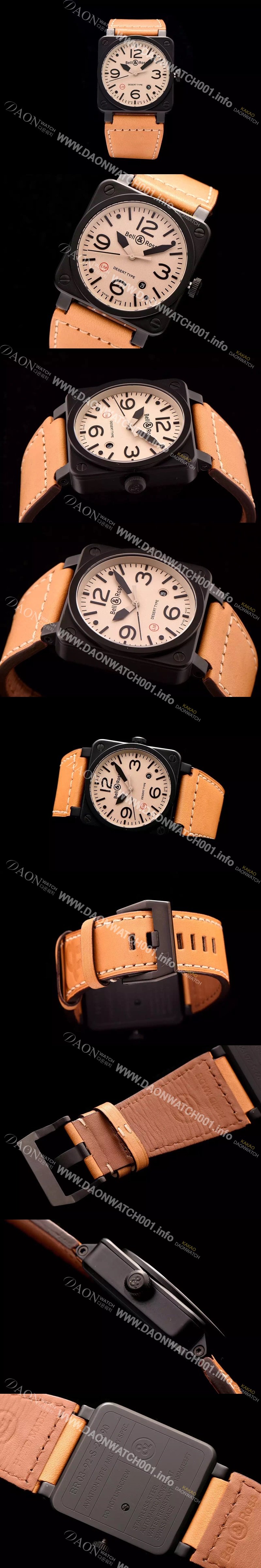 레플리카 [벨엔로스] 남성용 에비에이션 리미티드 데져트 타입 리미티드 에디션 화이트다이얼 BEL4204