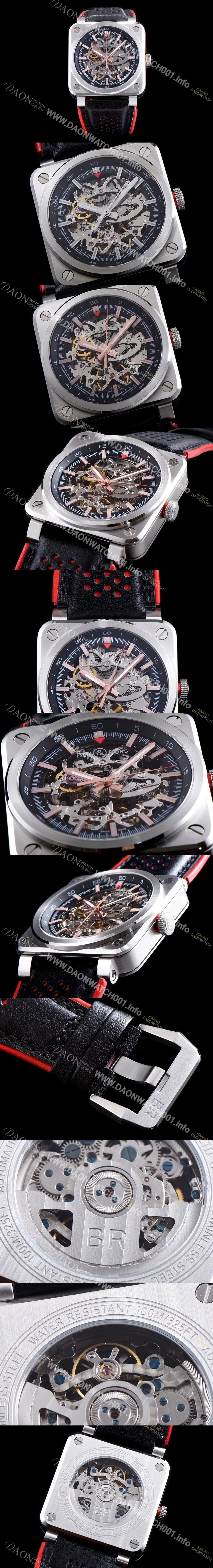 레플리카 [벨엔로즈] 남성용 인스트루먼트BR 03-92 AEROGT 스켈레톤 다이얼 오토매틱 무브먼트 BEL4233