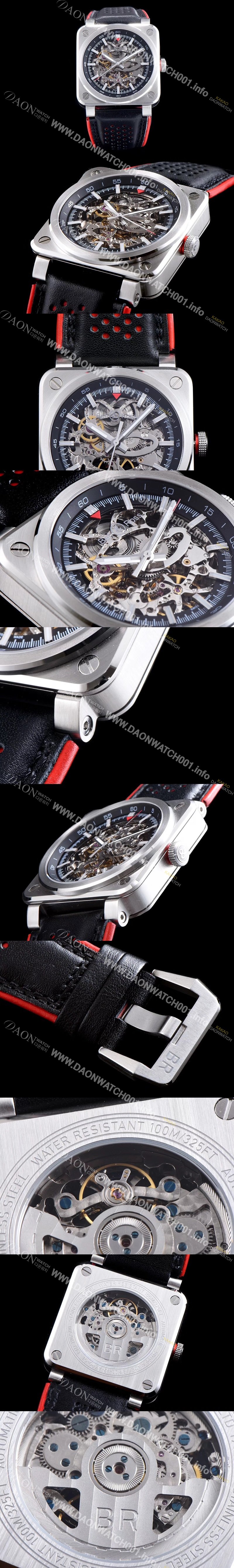 레플리카 [벨엔로즈] 남성용 인스트루먼트BR 03-94 AEROGT 스켈레톤 다이얼 오토매틱 무브먼트 BEL4230