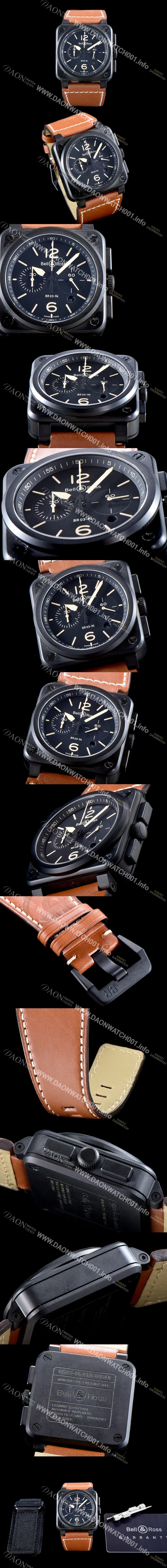 레플리카 [벨엔로즈] 남성용 인스트루먼트 BR0394-BL-CE 크로노그래프