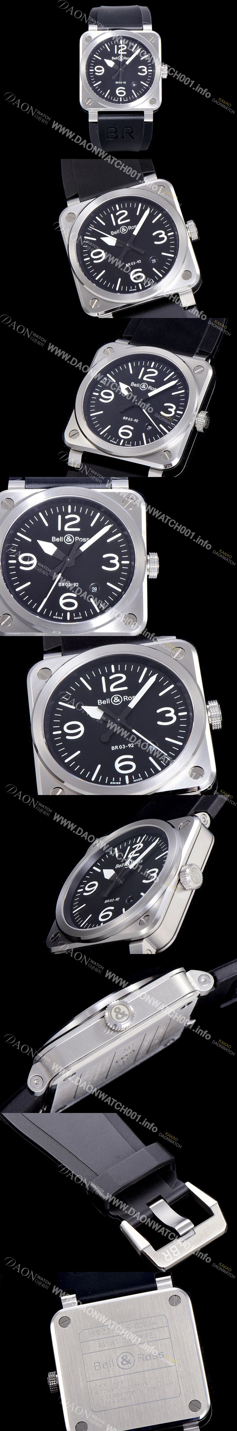 레플리카 [벨엔로스]남성용  r03-92 어비에이션 2미리 오토매틱 블랙다이얼 BEL52144