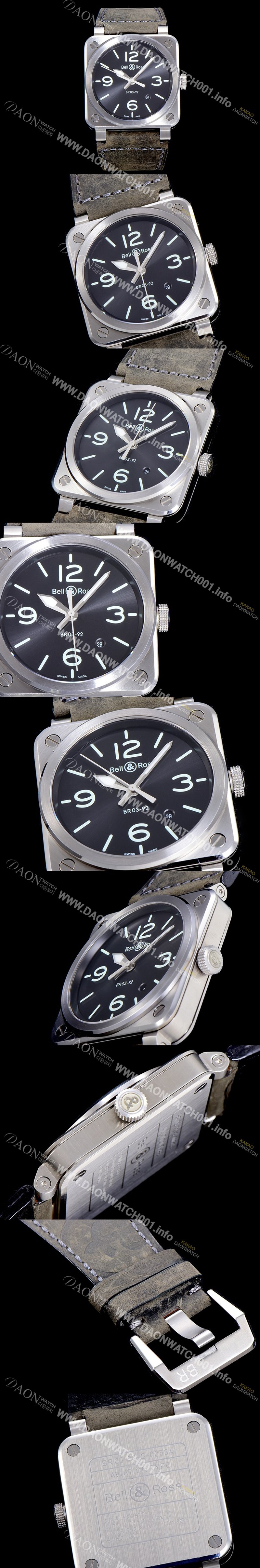 레플리카 [벨엔로스]남성용  r03-92 어비에이션 42미리 오토매틱 블랙다이얼 BEL23361