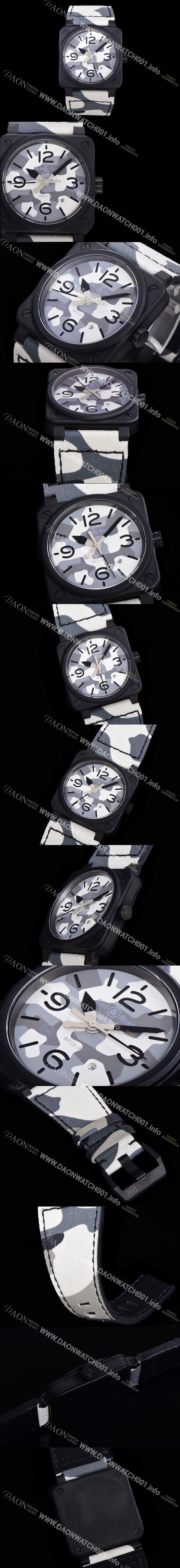 레플리카 [벨앤로즈] 남성용시계 BR03 오토매틱 미요타 9015타입 세라믹케이스 42mm 러버줄 카모 그레이 다이얼 bel2682