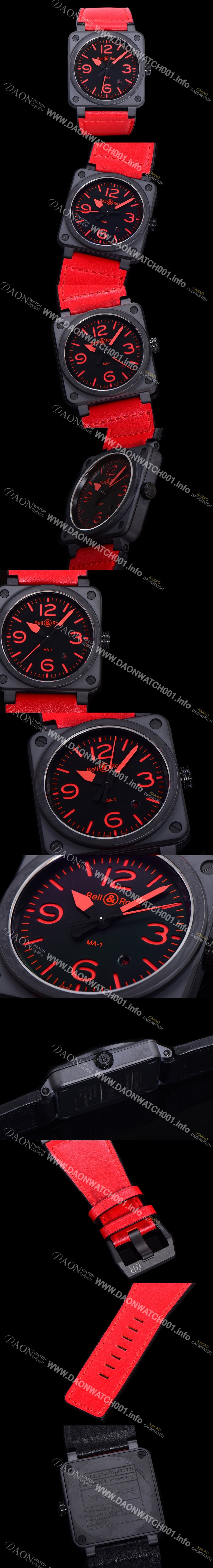 레플리카 [벨앤로즈] 남성용시계 BR03 오토매틱 미요타 9015타입 세라믹케이스 42mm 러버줄 블랙다이얼 bel4248