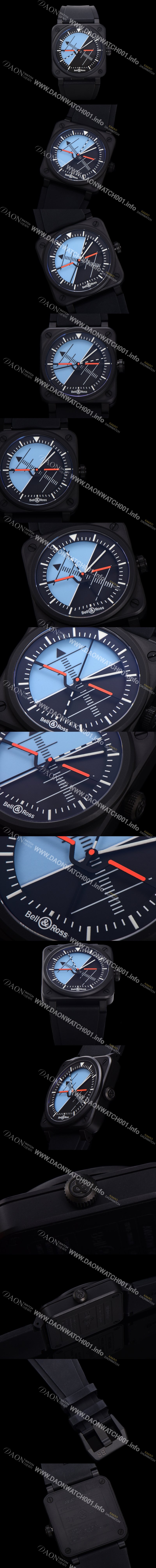 레플리카 [벨엔로즈] 남성용 인스트루먼트03 BR03A-HRZ-CE 오토매틱 2892타입 42mm 세라믹 우레탄줄 블랙/블루 다이얼 bel4109