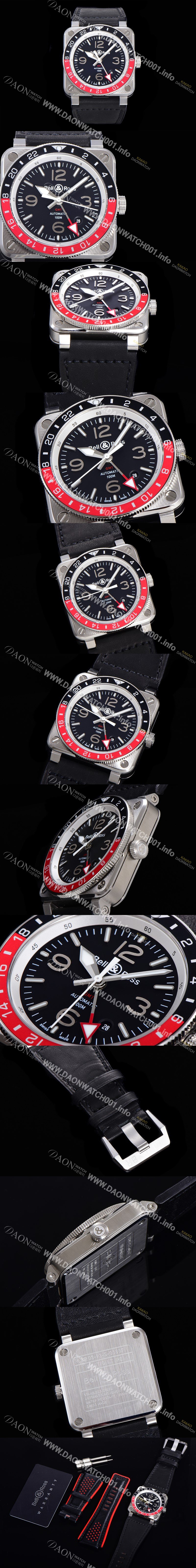 레플리카 [벨엔로스] 남성용 BR-03 인스트루먼트 PVD블랙코팅 오토매틱 9015무브먼트 42미리 러버우테탄줄 화이트다이얼 BEL72614