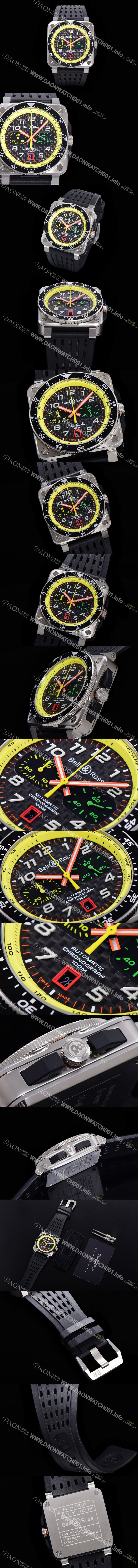 레플리카 [벨엔로스] 남성용 BR-03 인스트루먼트 PVD블랙코팅 오토매틱 9015무브먼트 42미리 러버우테탄줄 화이트다이얼 BEL75154