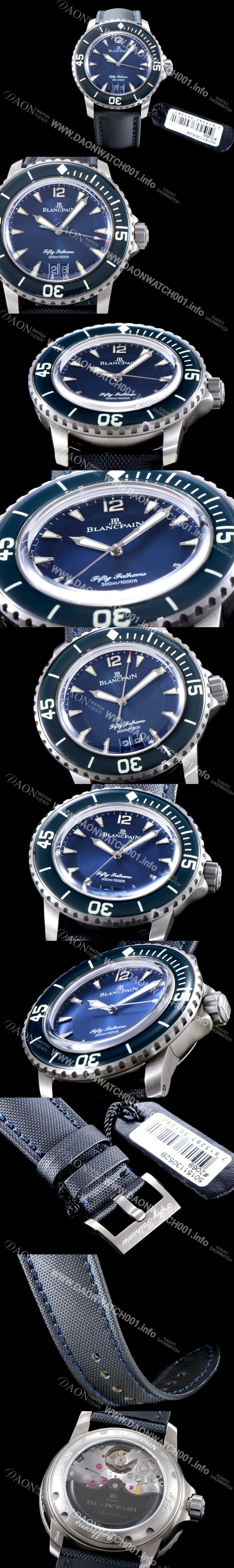 레플리카 [블랑팡] 남성용 피프티 패덤스 5050-12B30-B52A