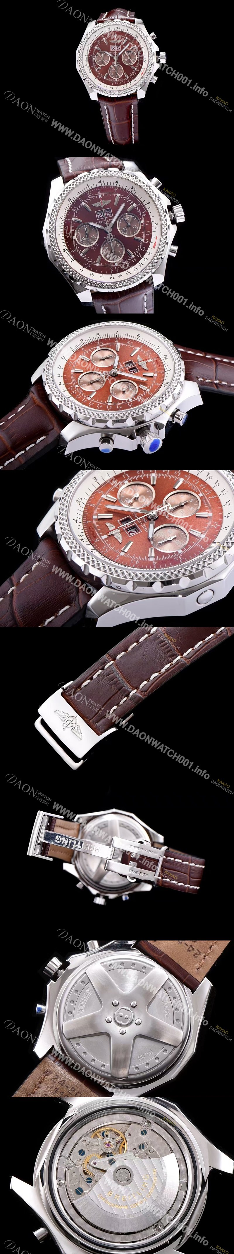 레플리카 [브라이틀링] 남성용 밴틀리 6.75 빅데이트 브라운 다이얼 브라운다이얼 BRE4201