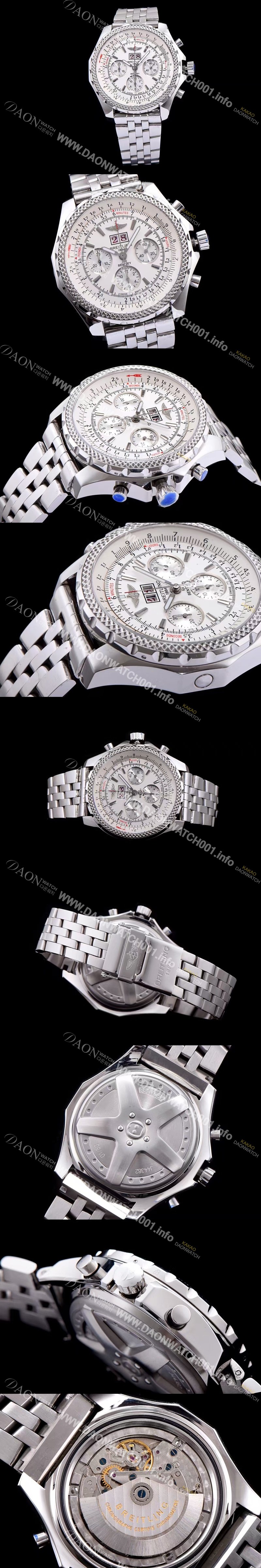 레플리카 [브라이틀링] 남성용 밴틀리 6.75 빅데이트 화이트 다이얼 BRE0400