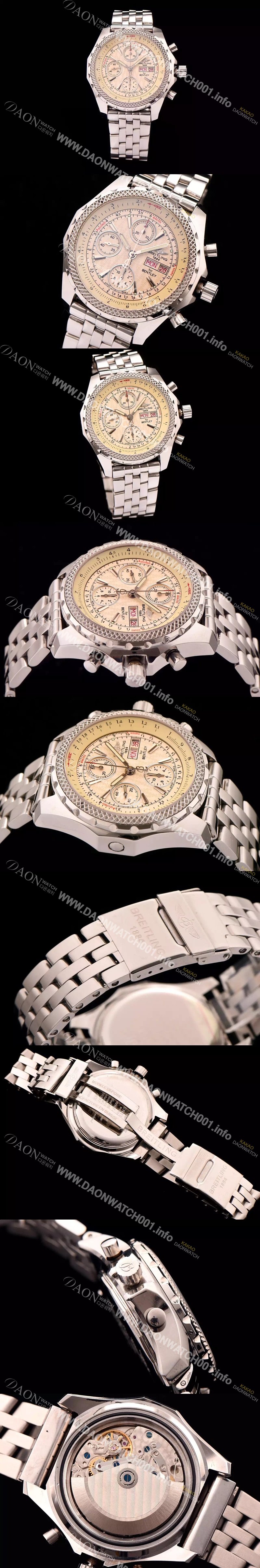 레플리카 [브라이틀링] 남성용 벤틀리 지티2 크로노 그래프 화이트 다이얼 BRE0412