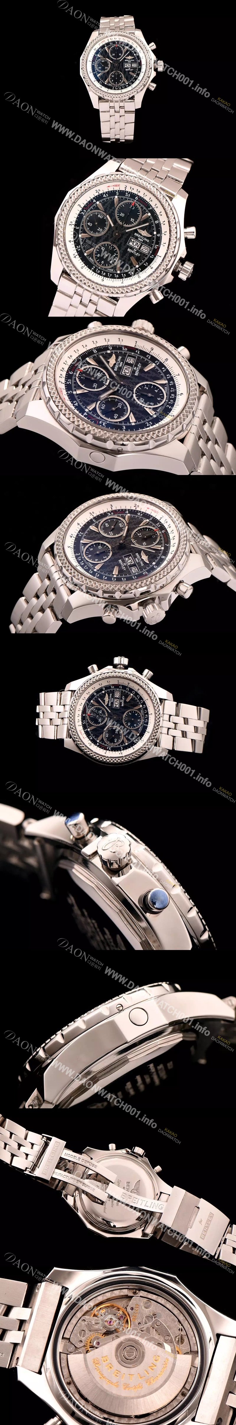 레플리카 [브라이틀링] 남성용 벤틀리 지티2 크로노 그래프 다크블루 다이얼 BRE0410