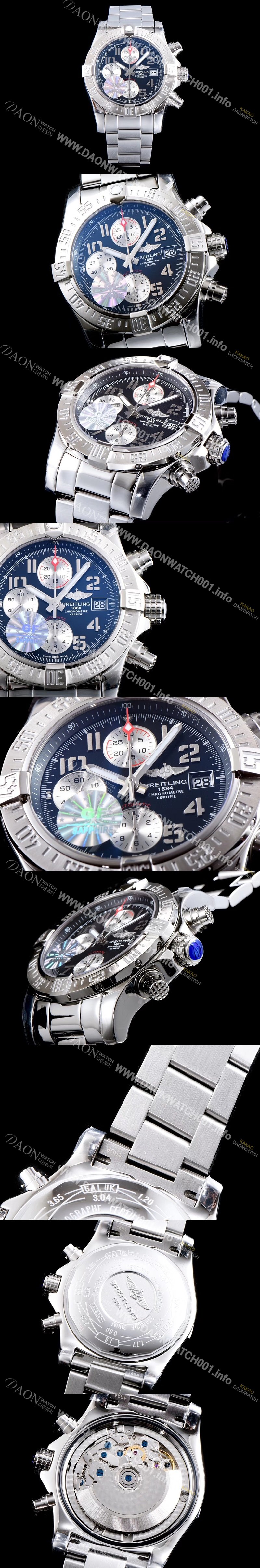 레플리카 [브라이틀링] 남성용 A1338111|BC33|170A 스카이랜드 어벤져 크로노그래프 블랙다이얼 ETA-7750오토매틱 무브먼트 BRE0200