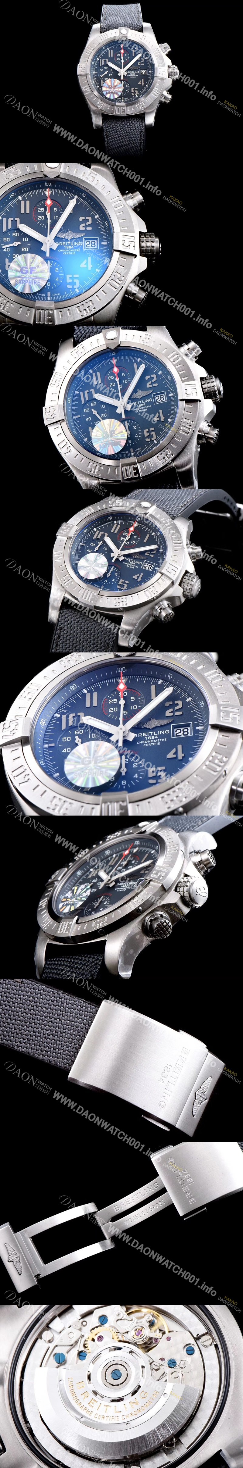 레플리카 [브라이틀링] 남성용 A1338012/B975 어벤져 밴딧 크로노그래프 블랙다이얼 오토매틱 무브먼트 BRE0230