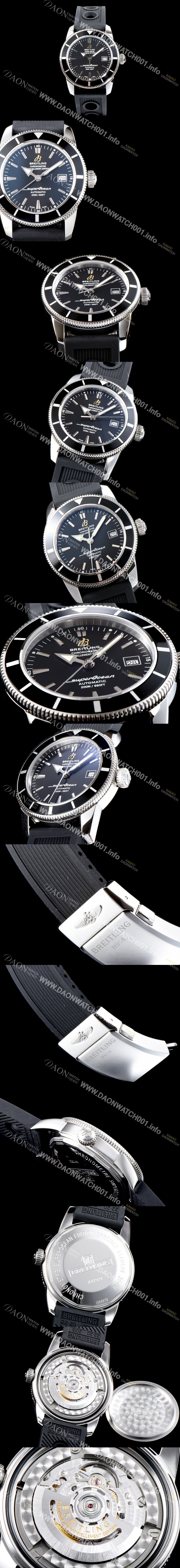 레플리카 [브라이틀링] 남성용 데일리워치 베스트!!슈퍼오션II A1732136/BA61(Ocean Racer 헤리티지 블랙 다이얼 스위스 ETA 2824-A2 무브먼트 BRE0212