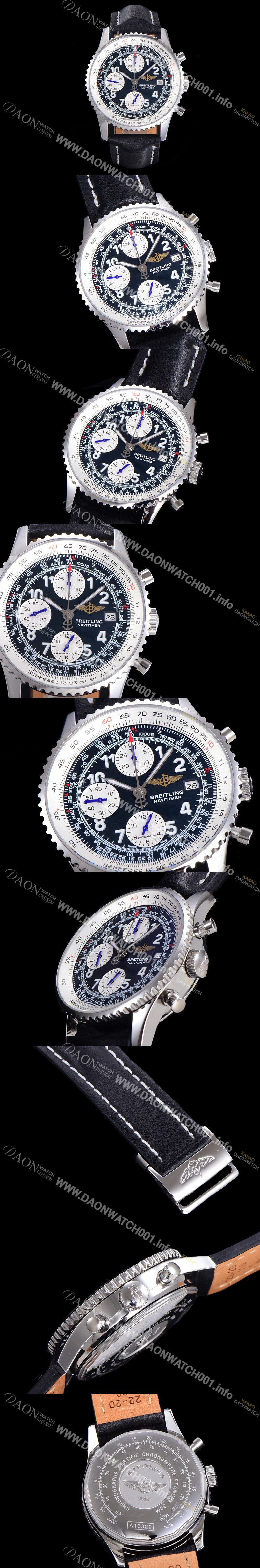 레플리카 [브라이틀링] 남성용 네비타이머 1 크로노그래프 오토매틱 A7750타입 41미리 메탈시계 블랙다이얼 BRE75973