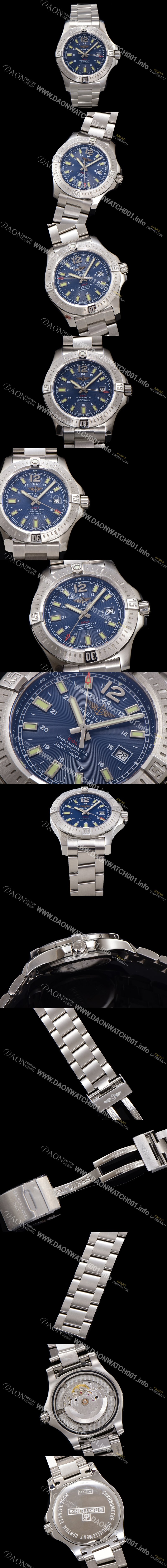 레플리카 [브라이틀링] 남성용 어벤져 A1738811.C906.211S.A20D.2 오토매틱 2824타입 44mm 메탈줄 블루 다이얼 bre6050