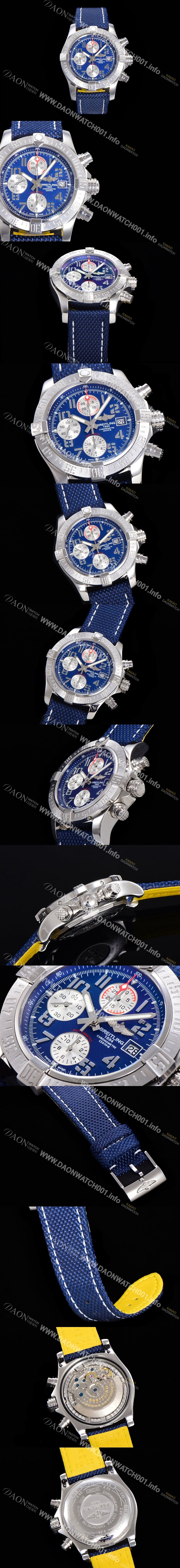 레플리카 [브라이틀링]남성용 어벤져 II 크로노그래프 45미리 볼카노 오토매틱 블랙다이얼 BRE65940