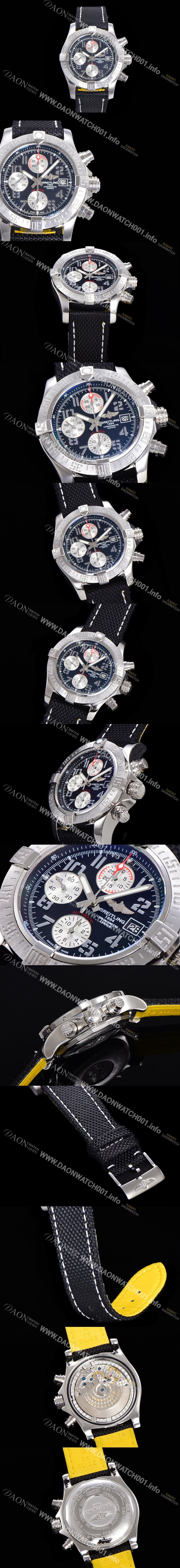 레플리카 [브라이틀링]남성용 어벤져 II 크로노그래프 45미리 볼카노 오토매틱 블랙다이얼 BRE65949