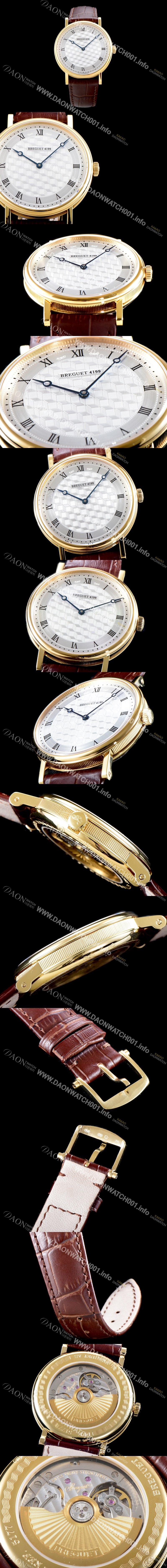 레플리카 [브레게] 남성용 클래식 No.4199 씨리즈 40mm 화이트다이얼 BRG4254