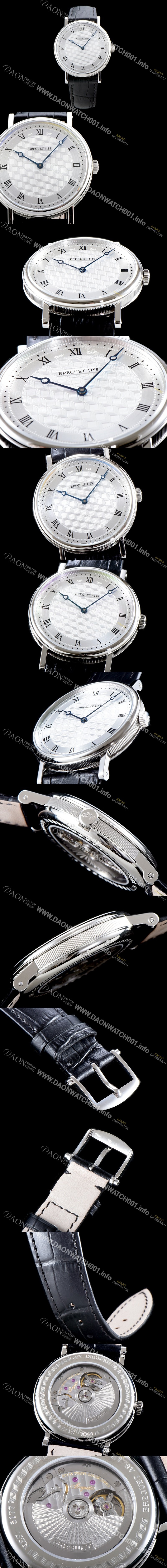 레플리카 [브레게] 남성용 클래식 No.1747 씨리즈 40mm 화이트다이얼 BRG4250