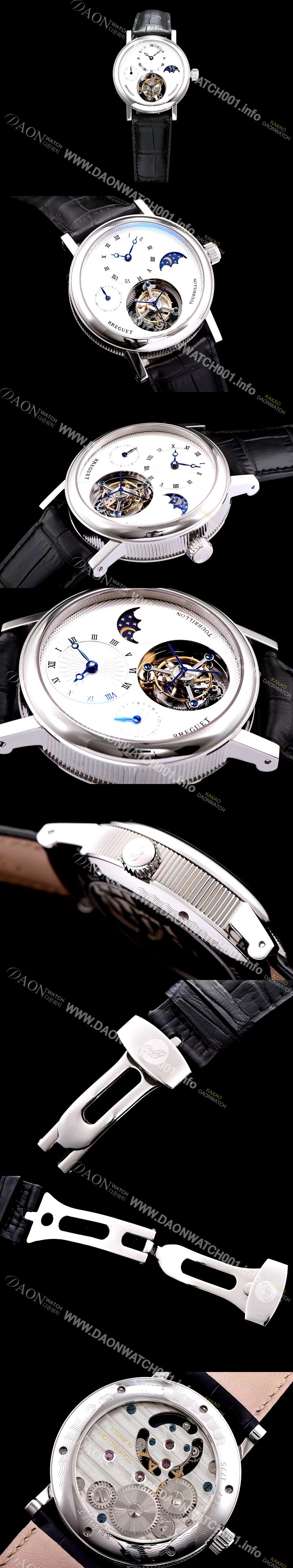 레플리카 [브레게] 남성용 클래식 그랜드 컴플리케이션 5357PT/1B/9V6 리얼 뚜르비용 최신버전 업그레이드형!! 문페이즈 화이트 실버 텍스쳐드 다이얼 투어빌론 탑재 무브먼 BRG0405