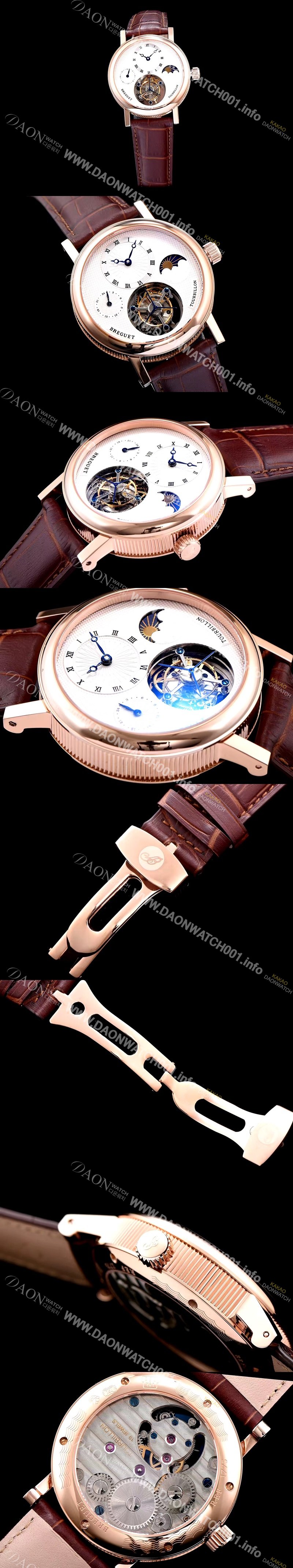 레플리카 [브레게] 남성용 클래식 그랜드 컴플리케이션 5357PT/1B/9V6 리얼 뚜르비용 최신버전 업그레이드형!! 문페이즈 18K 로즈골드 화이트 실버 텍스쳐드 다이얼 투어빌론 탑재 무브먼 BRG0401